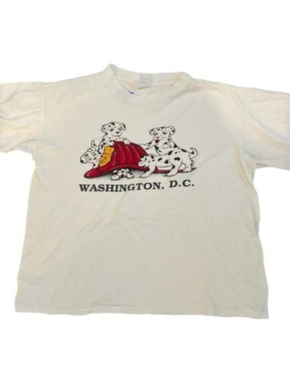 Dalmatians Washington DC T Shirt Streetwear Kidcore Dog Men’s Large Vintage